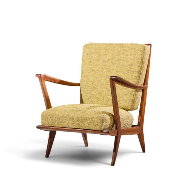 Gio Ponti for Cassina Model 516 Mid Century Walnut Lounge Chairs - Pair For Sale In Chicago - Image 6 of 12