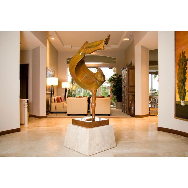 Early 20th Century Jean-Louis Corby “Balance 1” Massive Bronze on Marble Plinth For Sale - Image 11 of 18