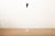 White Painted Steel Tube Floor Lamp with White Marble Base and Black Sheet Metal Shade For Sale - Image 9 of 12