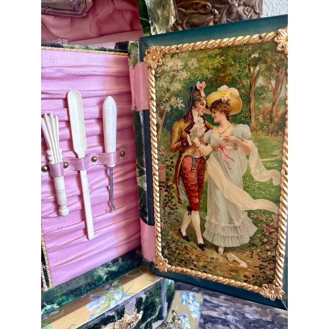 Antique Gilded Age Victorian Lady’s Vanity Music Box For Sale In San Diego - Image 6 of 16