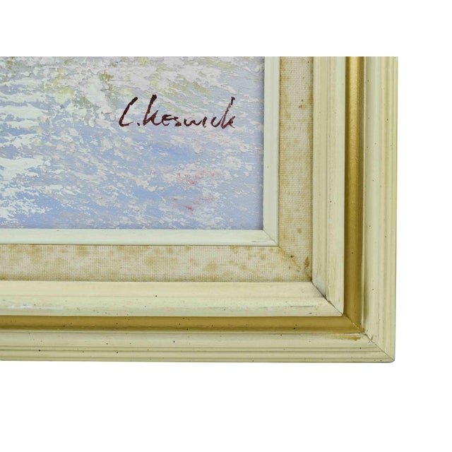 Mid 20th Century Mid 20th Century a Woman in Beach Seaside Oil Painting Signed, Framed For Sale - Image 5 of 7