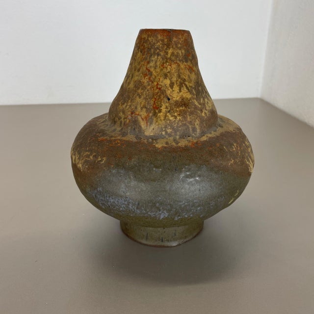 1970s Super Pottery Fat Lava Multi-Color 816-1 Vase attributed to Ruscha, 1970s For Sale - Image 5 of 17