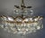 Brass and Rainbow Lead Crystal 8-Light Chandelier from Palwa, 1960s For Sale - Image 9 of 12