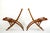 Wood Mid-Century Modern Wooden and Paper Cord Folding Chairs, Former Yugoslavia, 1970s, Set of 2 For Sale - Image 7 of 18