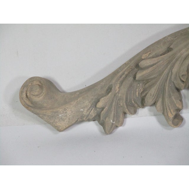 1980s 1980s Decorative Cement Wall Scroll For Sale - Image 5 of 11