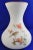 Large Vintage Pink & White Satin Glass Birds & Flowers Gold Trim Flower Vase For Sale In West Palm - Image 6 of 10