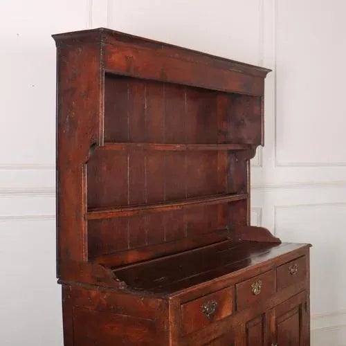 Brown Small Antique Oak Dresser For Sale - Image 8 of 10