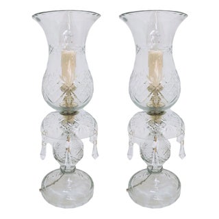 Crystal Table Lamps, France, 1940s, Set of 2 For Sale