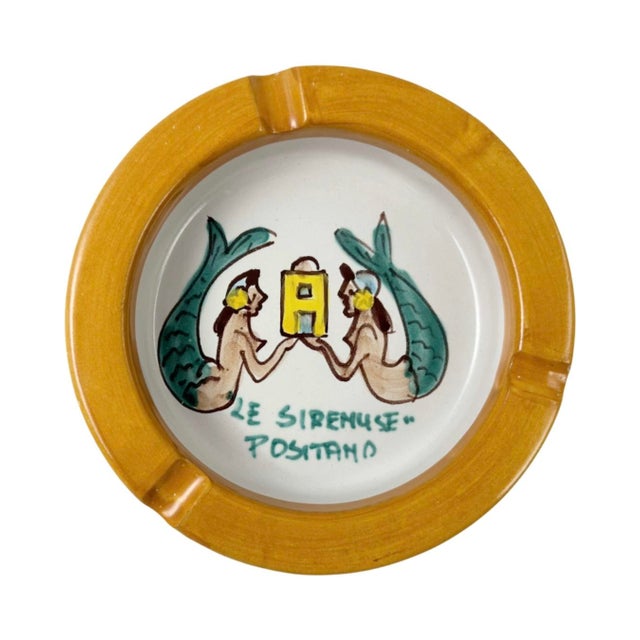 Vintage Le Sirenuse Hotel Positano Italy Ceramic Ashtray Catchall Dish For Sale - Image 9 of 9