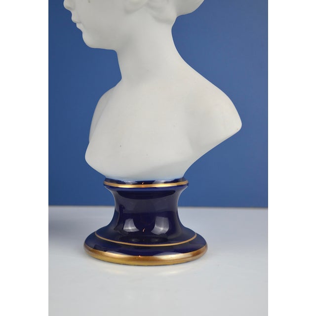 After Houdon, Brongniart Children Busts, 1950s, Porcelain, Set of 2 For Sale - Image 12 of 14