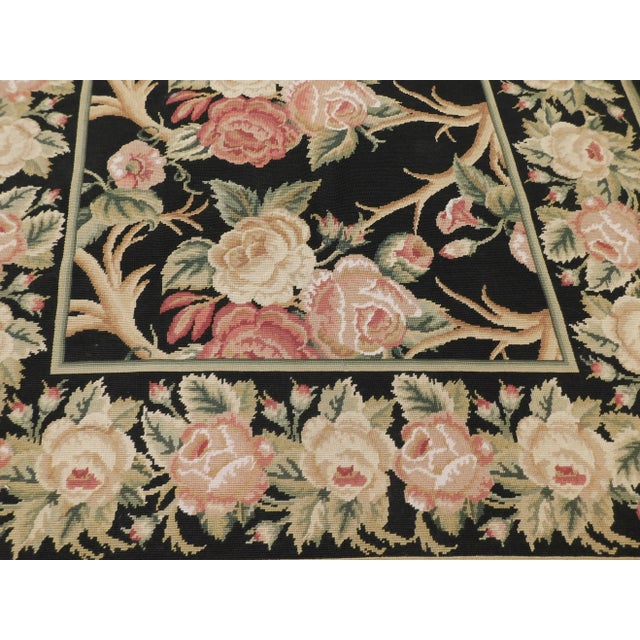 Early 20th Century Vintage Hand Made Needle Point Rug 4'x 6'9" For Sale - Image 12 of 13