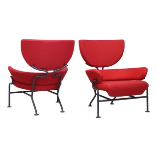 Vintage PL19 Lounge Chairs by Franco Albini for Poggi Pavia, 1955, Set of 2 For Sale