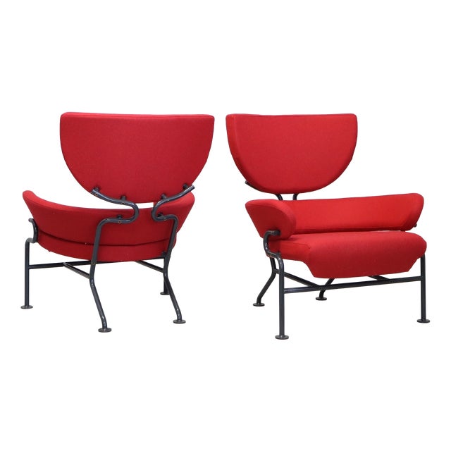 Vintage PL19 Lounge Chairs by Franco Albini for Poggi Pavia, 1955, Set of 2 For Sale