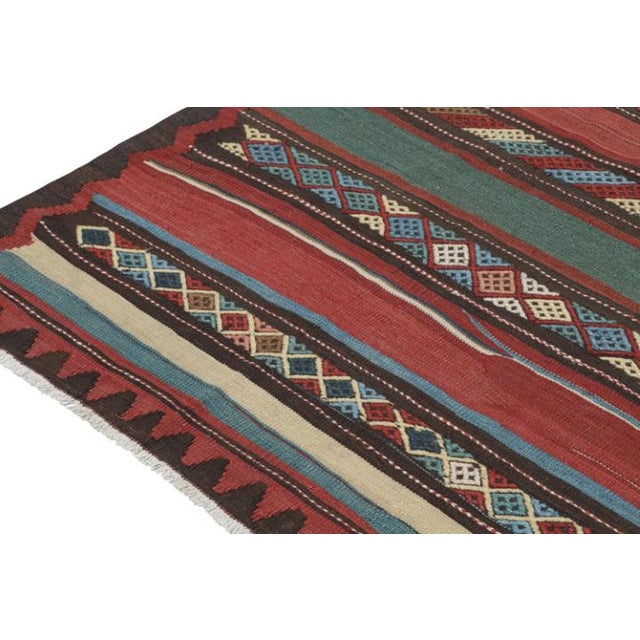 Vintage Shahsavan Persian Kilim in Polychromatic Patterns by Rug & Kilim For Sale In New York - Image 6 of 7