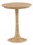 Travertine & Cane Round Side Table For Sale