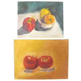 Vintage Still Lifes by Odena Willis Herod, Pair For Sale