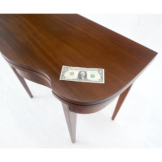 Kittinger Fine Inlaid Serpentine Front Federal Style Flip Top Console Sofa Table MINT For Sale - Image 4 of 18