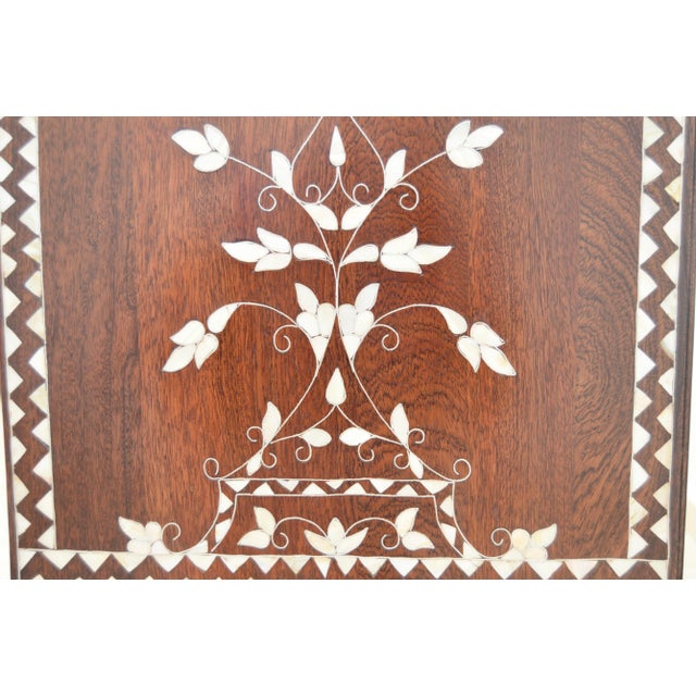 Vintage Syrian Mother-Of-Pearl Damascene Art Console Table For Sale - Image 12 of 13