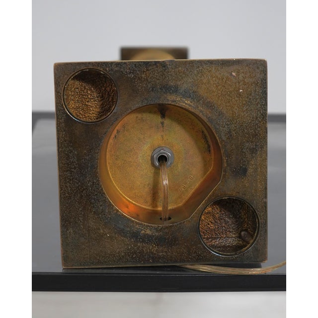 Vintage Paul Hansen Brass & Faux Marble Tall Lamp For Sale - Image 10 of 10