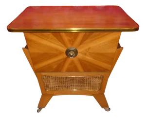 Individual Bar Cabinet on Wheels, 1950s