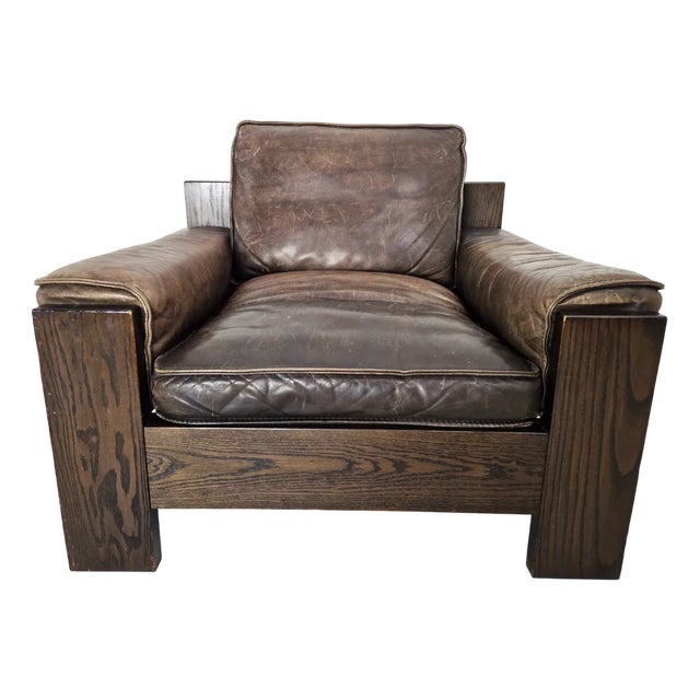 Brutalist Armchair by Harry de Groot for Leolux, 1970s For Sale