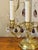 Pair Antique Bronze French Amethyst Crystal Candelabra Lamp Girandoles Lyre Back For Sale In San Francisco - Image 6 of 8