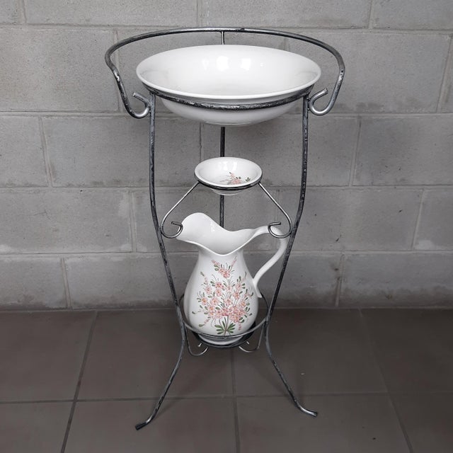 Vintage Basin with Pitcher, 1950s, Set of 2 For Sale - Image 13 of 13