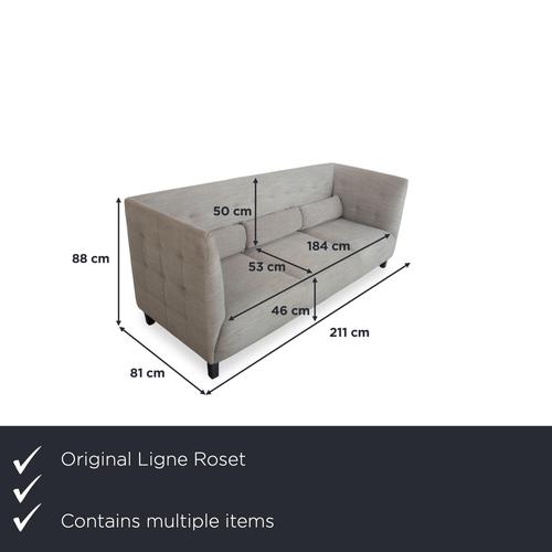 Modern MCD 3-Seater Sofas in Grey Fabric from Ligne Roset, Set of 2 For Sale - Image 3 of 18