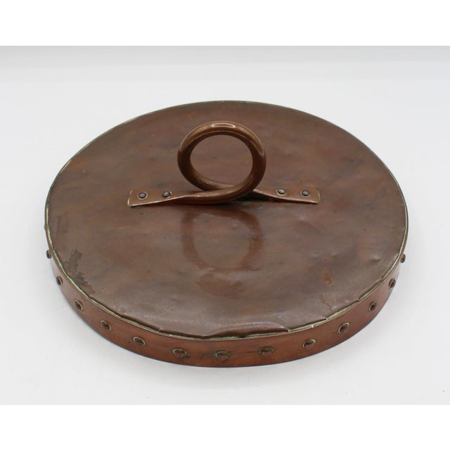 Copper Late 19th Century English Covered Copper Bucket or Coal Hod For Sale - Image 8 of 9