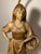 Victorian Antique C.1920s j.b. Hirsch Figural Porcelain Lady Lamp Wood Chalkware Base 39.5 For Sale - Image 3 of 12