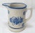American Antique Late 19th Century American Blue Wildflower Pattern Decorated Stoneware Pitcher For Sale - Image 3 of 13
