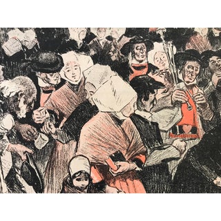 Original Illustrated French Belle Epoque Art Nouveau Christmas Poem, 1900 For Sale