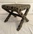 1980s Late 20th C. Hollywood Regency X-Bench Stool With Geometric Upholstery For Sale - Image 5 of 12