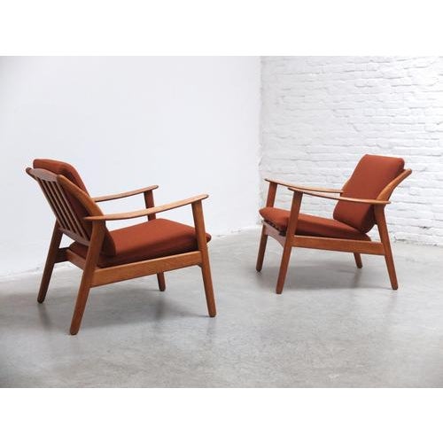 Wood Danish Easy Chairs in Oak by Niels Koefoed, 1960s, Set of 2 For Sale - Image 7 of 18