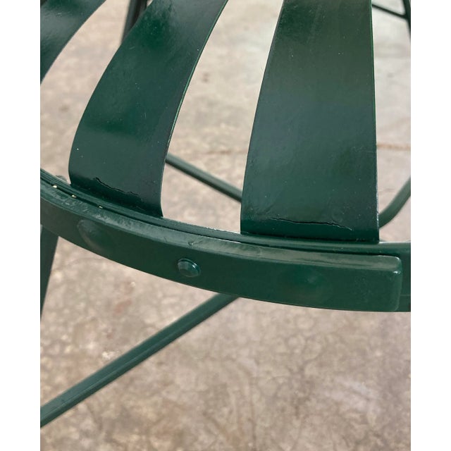Forest Green Antique Francois Carre Sunburst Garden Chairs, a Pair For Sale - Image 8 of 9