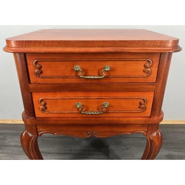 Vintage Louis XVI French Carved Nightstand For Sale - Image 3 of 12
