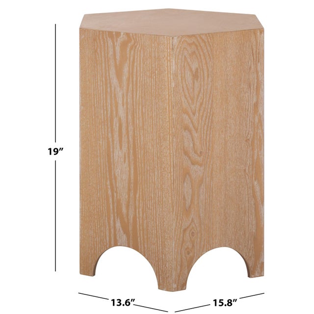 Contemporary Barahan End Table in Bleached White For Sale - Image 3 of 7