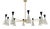 Vintage Black and White Double Cone Chandelier, 1970s For Sale