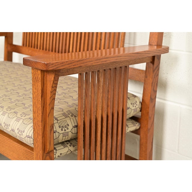 Stickley Mission Oak Arts & Crafts Spindle Bench or Settee For Sale - Image 10 of 18