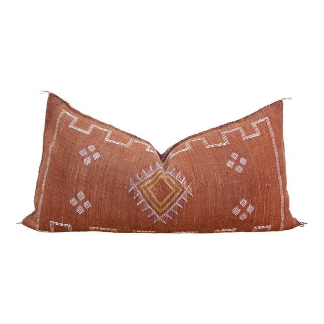 Atlas Chevron Oversized Lumbar Moroccan Pillow For Sale