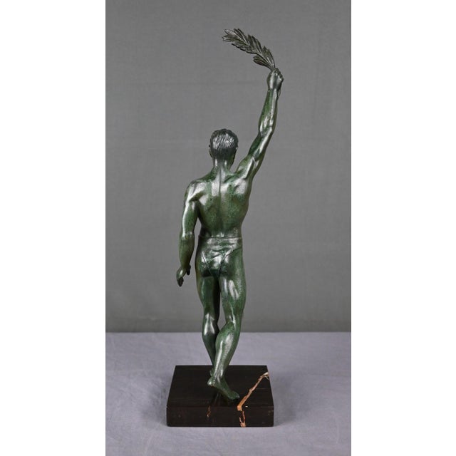 1920s Unknown, Sculpture Victory, 1920s, Spelter Babbitt For Sale - Image 5 of 18