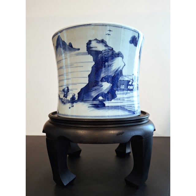 Chinese Chinese Porcelain Landscape Bitong For Sale - Image 3 of 12