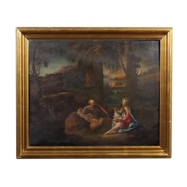 Rest on the Flight Into Egypt, 19th Century, Oil on Canvas For Sale - Image 11 of 11