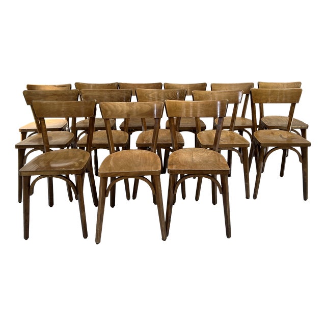 Bistro Bentwood Bistro Chairs, 1930s, Set of 14 For Sale