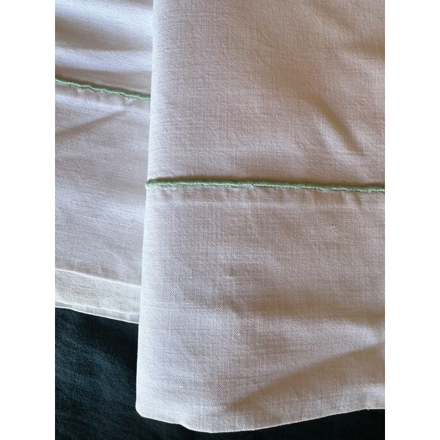 A beautiful antique French linen top sheet dating to approximately 1920, made from substantial heavyweight white linen and...
