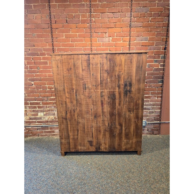 Wood Reclaimed Wood Glass Cabinet For Sale - Image 7 of 7