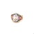 4.83 Carat Pink Morganite Multicolor Sapphire Yellow Gold Cocktail Ring, Size 5.5 For Sale - Image 4 of 7