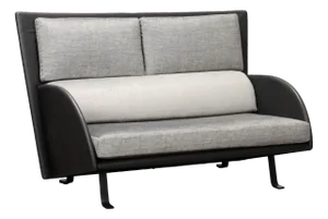Vintage Sofa in Velvet & Leatherette, Italy, 1980s