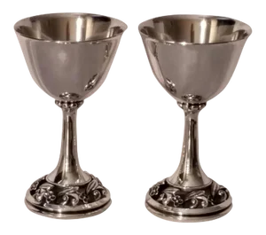 1950s Alphonse La Paglia Modernist Sterling Silver Goblets, La Paglia for International Silver