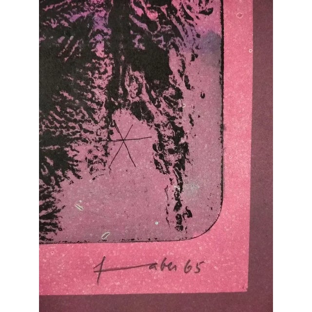 Will Faber, Untitled, 1965, Lithograph For Sale - Image 3 of 7